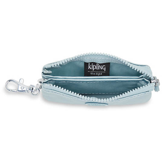 Kipling Creativity Mini Metallic Pouch Keychain Tassen Aqua | BE 2099TC